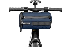 ALMSTHRE Signature Bar Bag – Cosmic Blue | Hard-Shell Bike Handlebar Bag with Waterproof Zippers & Adjustable Straps | Lightweight Bicycle Handlebar Bag, Compatible with Road, Gravel & MTB Bikes