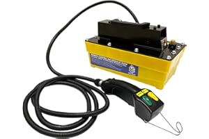 HKTE TOOLS&EQUIPMENT HKTE Industrial-Grade Air Hydraulic Pump, 10,000 PSI, Safe Operation, 3-Meter Remote-Controlled Line