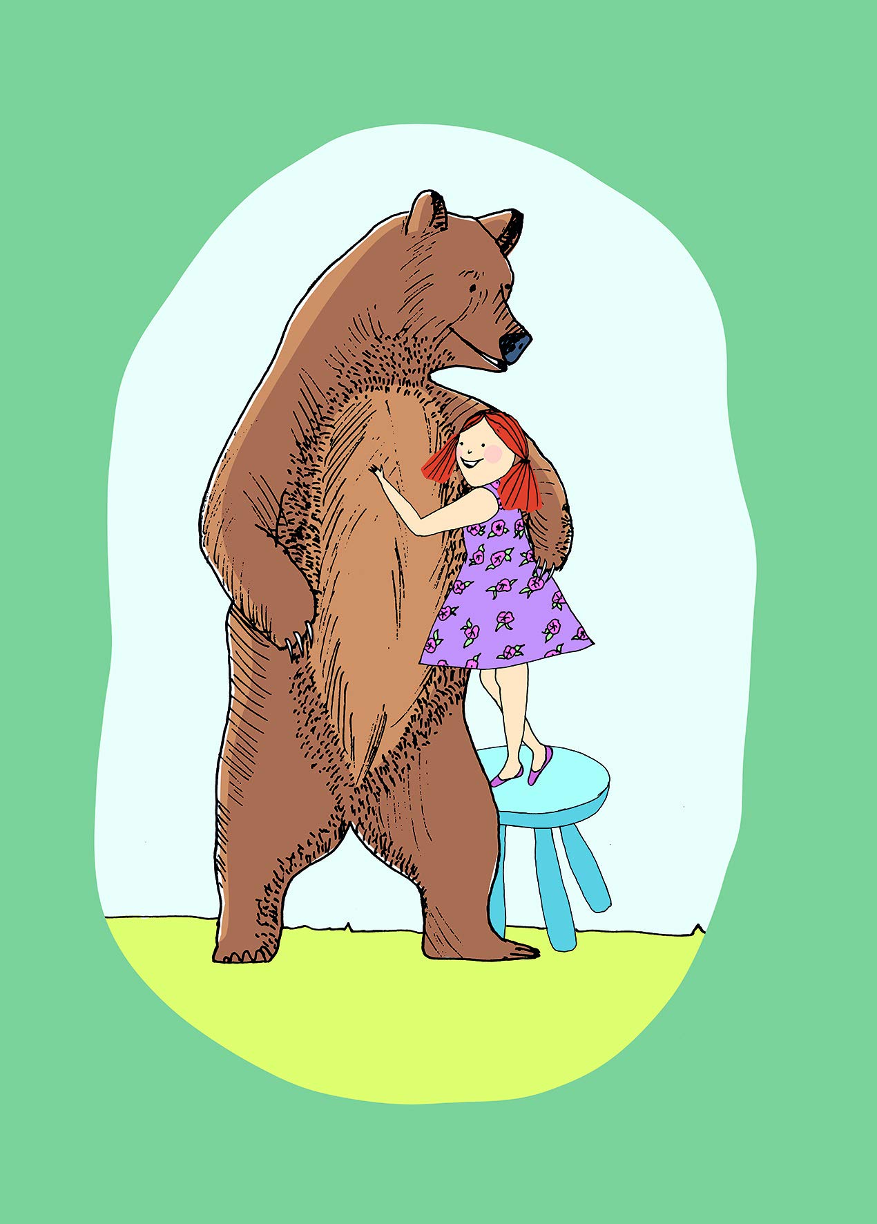 Komar Wall Picture Lili and Bear Poster Picture Living Room Bedroom Decoration Art Print Without Frame Available in 3 Sizes, , Colourful, 50 x 70 cm — image 1