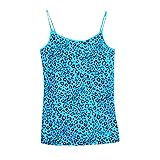 Striped Cropped Top Y2k Leopard Print Spaghetti