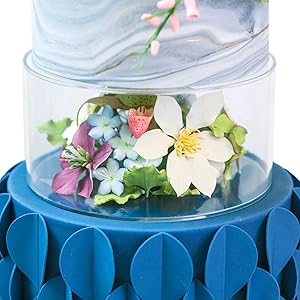 Lacupella Acrylic Fillable Cake Pillar Stand, Raiser and Enhancer Display - 8 in diameter - Decoration With Flowers, LED, Donuts, Sand, Water And More