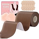 BEWTEIM Bob Tape for Breast Lifting, Boobytape for Breast Lift Plus Size, 3 inch Boob Tape for Large Breasts Roll