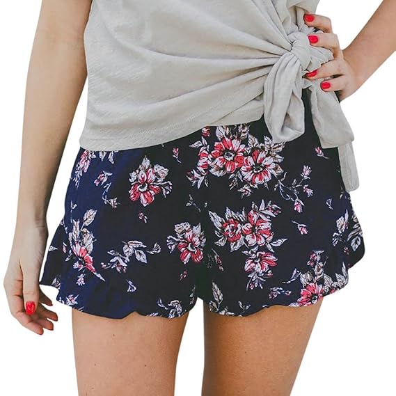 Bekleidung Longra Damen Kurze Hosen Hotpants Sommer Casual Shorts High Waist Shorts