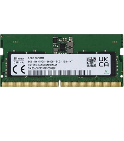 SK-Hynix 16GB 5600MHz DDR5 PC5-44800 Non-ECC CL46 262-Pin SoDimm