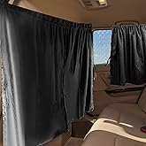 Nufiwra Set of 3 Car Privacy Curtains, Car Window Covers for Sleeping in Car for Camping SUV Van, Include 1 Rear Seat Divider