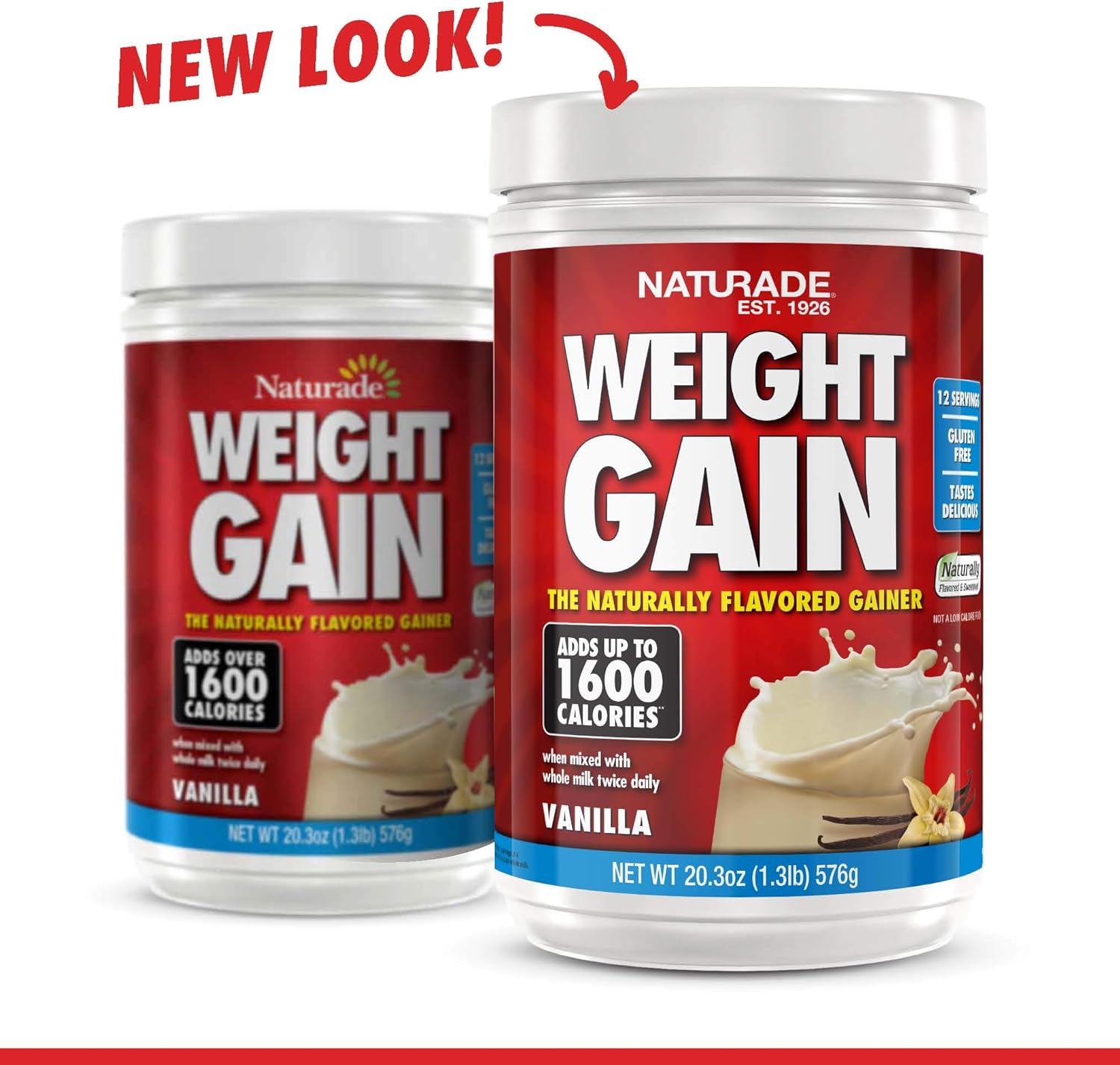 Naturade Weight Gain Instant Nutrition Drink Mix, Vanilla ,20.3 Ounce: Health & Personal Care