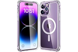 Mkeke Magnetic Designed for iPhone 14 Pro Case Clear with Magsafe [Military Grade Drop Protection] [Not Yellowing] Shockproof Phone Case for Apple iPhone 14 Pro 2022