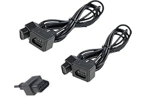 2 Pack 6FT Controller Extension Cable Compatible with Nintendo NES, 7 Pin Replacement Extension Cord for NES Joystick Handles