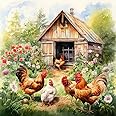 WSLWXSHM Diamond Art Painting Kit - Rooster Round Drill 12x12 Inch DIY Craft