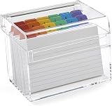 Osco Small Clear Acrylic Index Box with A to Z Tabs and 100 Cards