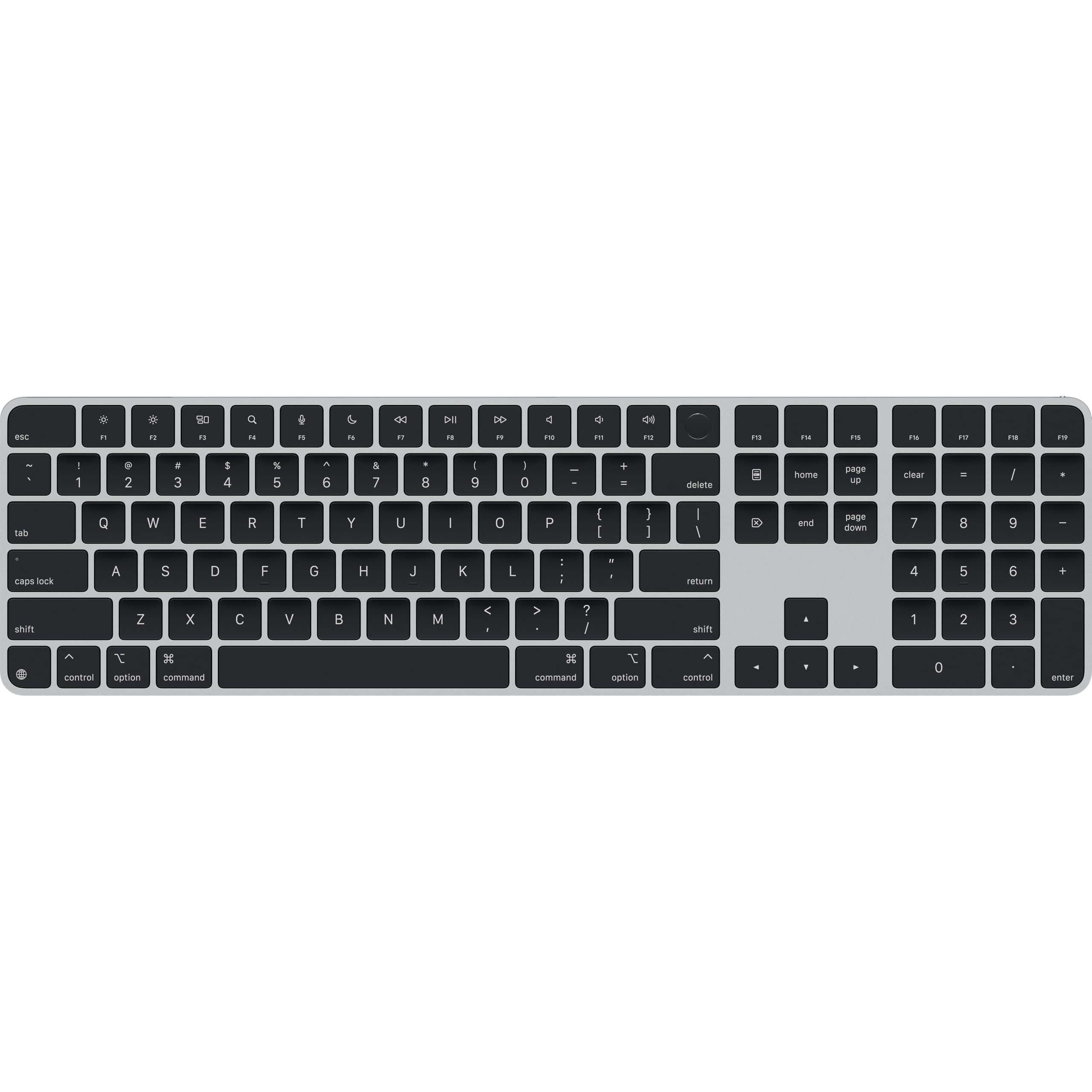 Apple Magic Keyboard mit Touch ID und Ziffernblock für Mac Modelle mit Apple Chip – Englisch (USA) – Schwarze Tasten ​​​​​​​