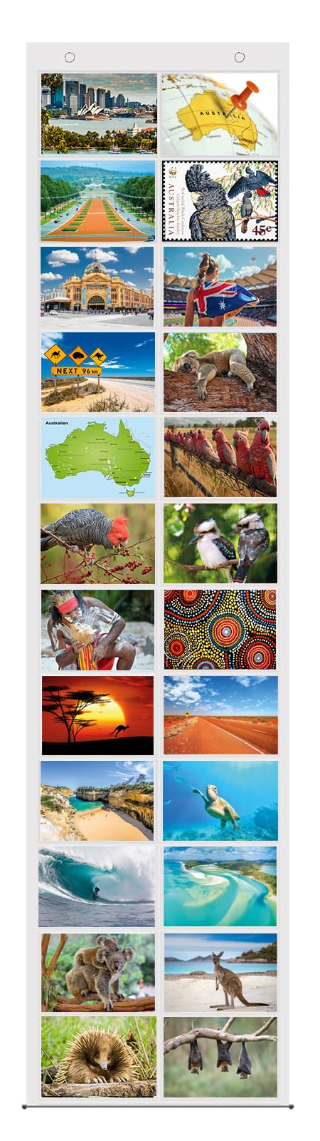 trendfinding® - Photo Curtain with 24 Pockets in Landscape - For Photos and Postcards Sized 10 x 15 cm — image 1