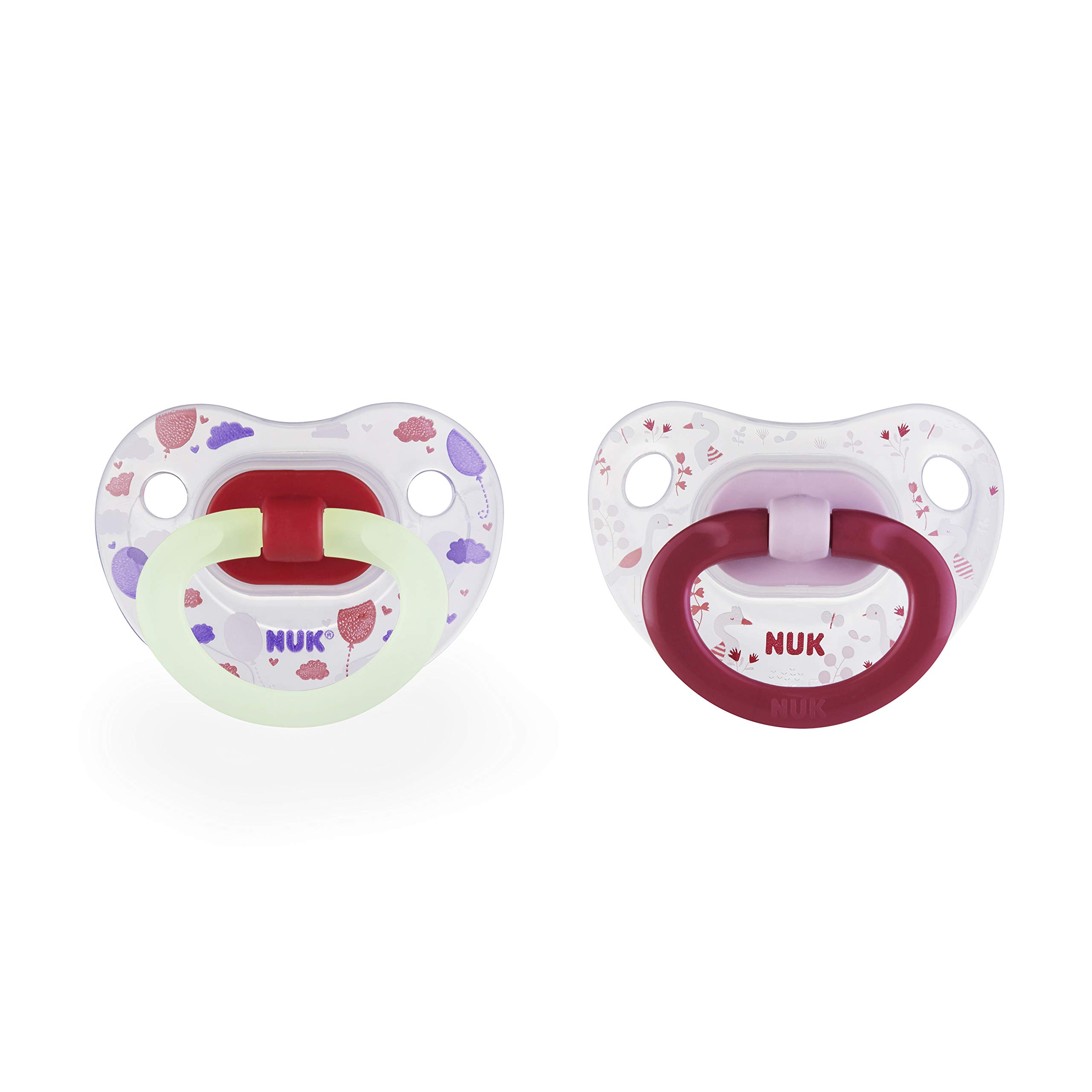 NUK Orthodontic Pacifiers, Girl, 06 Months, 2Pack Baby