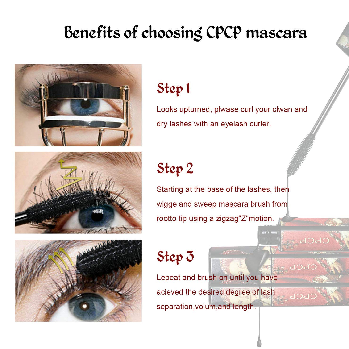 4D Silk Fiber Lash Mascara, Natural Waterproof Mascara Black Extra Long Lash, Thick Thickening and Lengthening, Voluminous Eyelashes, No Clumping, No Smudging, Dramatic Extension Mascara Lasting All Day : Beauty