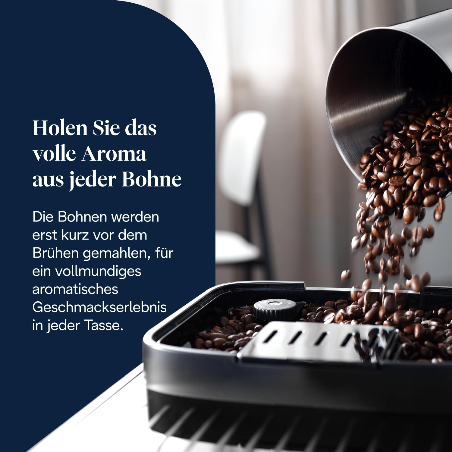 De’Longhi Magnifica Evo - Kaffeevollautomat mit Vollautomatischem cremigen Milchschaum, 7 One-Touch-Getränke, Cappuccino & Espresso, Kaffeemaschine, Soft-Touch-Bedienfeld, Silber (ECAM292.81.SB) 3