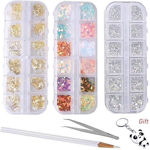 Gagawin - Caja Decorativa con Cristales de estrás y Cristal: Amazon.es: Hogar