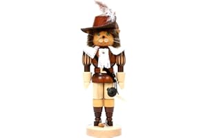 OFF THE WALL TOYS Alexander Taron Importer 32-330 Christian Ulbricht Nutcracker-Puss N' Boots (Natural) -15" H x 5.5" W x 4.5" D, Brown