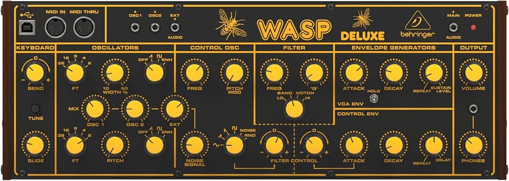 Behringer WASP Deluxe Legendary Analog Synthesizer Dual Oscillators VCF