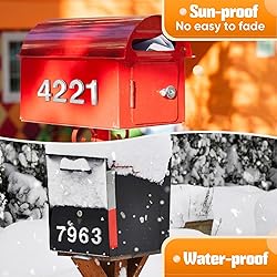 Ranslen 10 Pieces 2.76 Inch High House Numbers