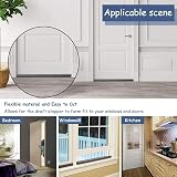 HIZH 94cm Door Draft Excluder Under Door Seal Weather Stripping Grey view 7
