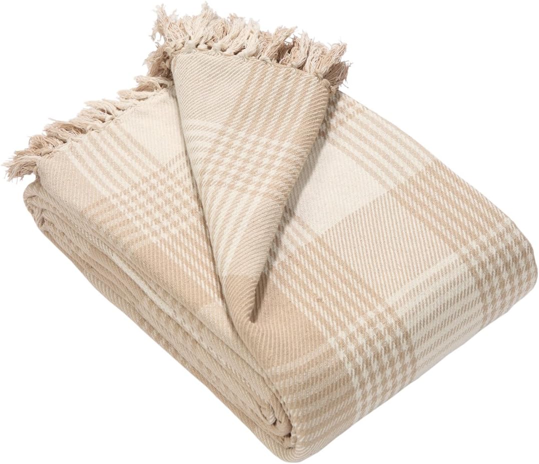 EHC Premium Reversible 100 Cotton Super King Size 250 x 380cm Tartan