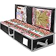 BALEINE SOFT Christmas Wrapping Paper Storage Bag, 40" Durable PE Gift Wrap Storage Bag with Flexible Partitions and Pockets for Ribbon, Accessories (Black)