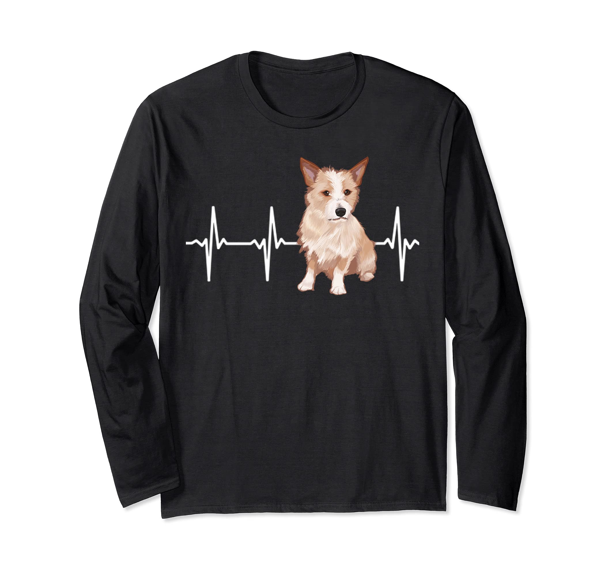 Portuguese Podengo Pequeno Heartbeat Dog Lover Long Sleeve T-Shirt