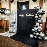 Isndare Black Silver Confetti Balloons 12in 35 Pcs Latex Helium Party Set view 5