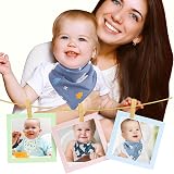 Lanjue Baby Bandana Dribble Bibs 10-Pack Cotton Bibs Adjustable Snaps Blue view 7