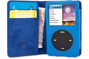 Snugg iPod Classic Case, Leather Flip iPod 7th Generation Case Executive Apple iPod Case Cover Wallet - iPod Case 7th Generation Legacy Series - Electric Blue