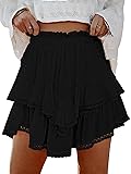 Lepunuo Womens Shorts High Waisted Skorts Flowy