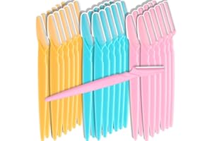 RINTALEN ABOAT 48 Pieces Facial Razor Eyebrow Razor Trimmer Shaper Shaver with Precision Cover for Men and Women