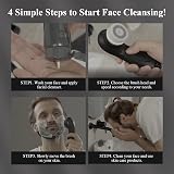 TOUCHBeauty Men's Facial Cleansing Brush Electric Face Wash w/ Stand 3 Heads 2 view 7