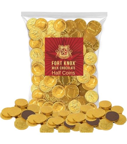 Amazon.com: Fort Knox Milk Chocolate 1.5-inch Coins - Blue Foil, 1