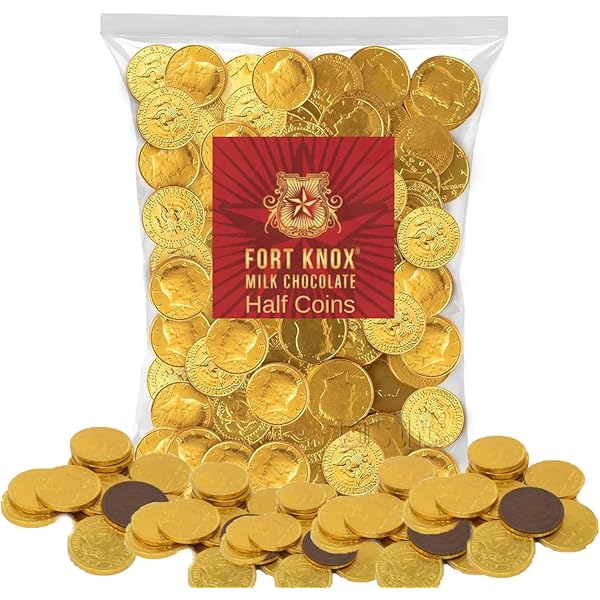 Amazon.com: Solid Milk Chocolate Large Kennedy Gold Coins - 2 Full