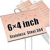 Landhoow 12 Pcs Large Garden Plant Markers Metal Plant Labels Sign 4'' x 6'' with 11'' Stake Weatherproof Waterproof Garden Sign for Outdoor Seedlings Herbs Vegetable Greenhouse, Rose Gold