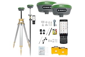 SMAJAYU SMA26 GNSS RTK GPS Surveying Equipment Rover Base Handheld, 1408 Channels, 1cm Accuracy, 5km Distance(exclude Tripod&