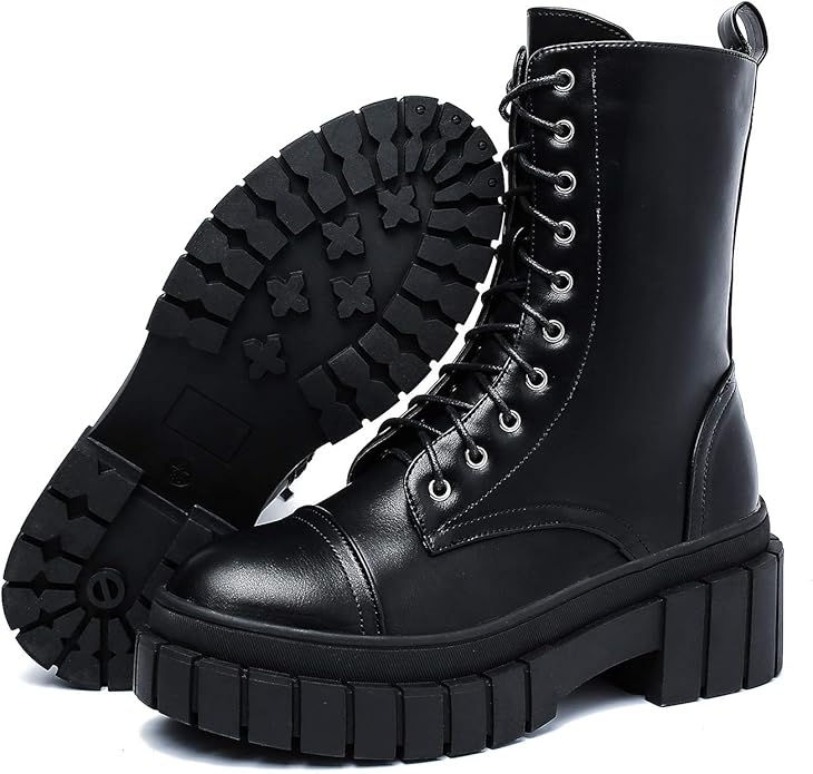 Dottie Womens Platform Combat Boots
