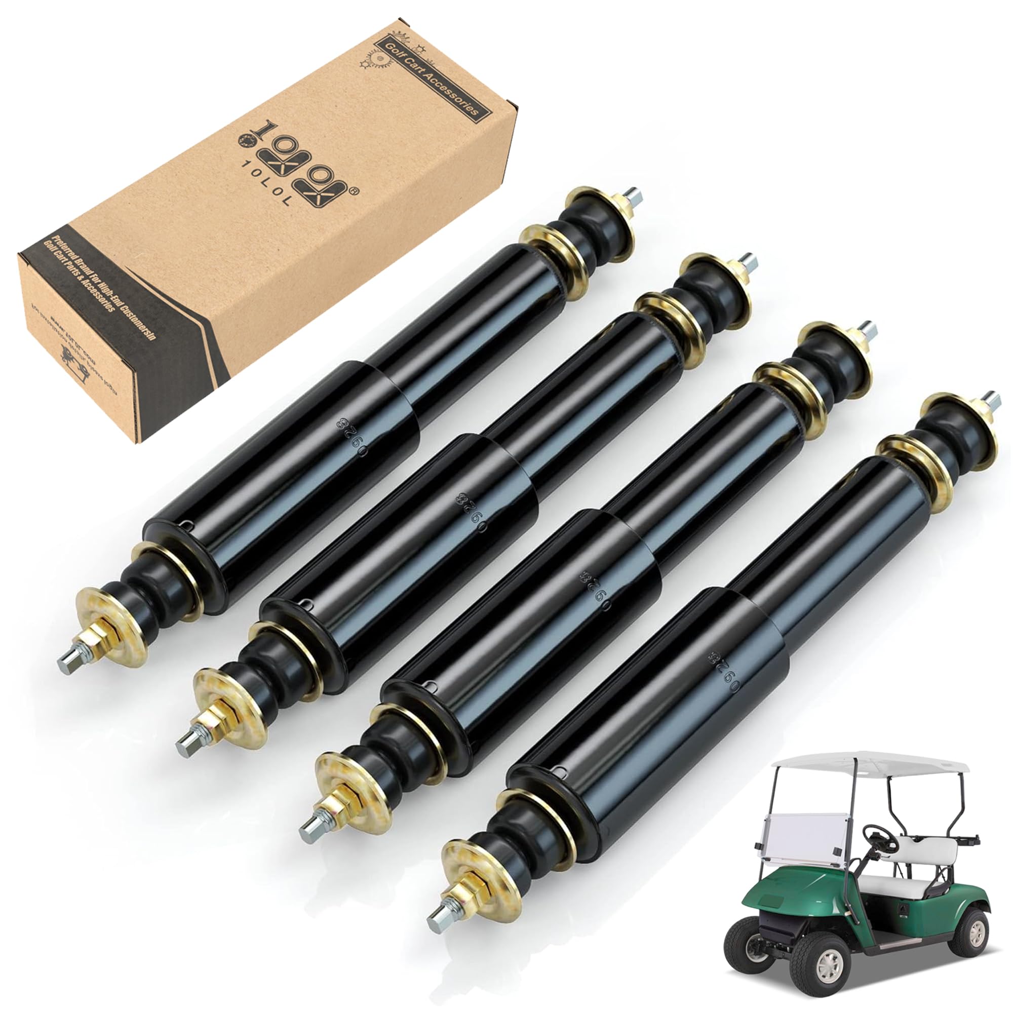 Photo 1 of 10L0L Golf Cart Shocks for EZGO TXT Front and Rear Shocks Absorbers 1994-Up Gas & Electric Models, Replaces OEM #76418-01, 70928-G01 Nivel Part #5006-4 PCSLPNO382094927