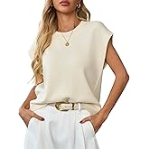 GREAIDEA Womens Sleeveless Sweater Vest Crewneck Cap Sleeve Knit Tops Trendy 2026 Summer Spring Business Casual Shirts