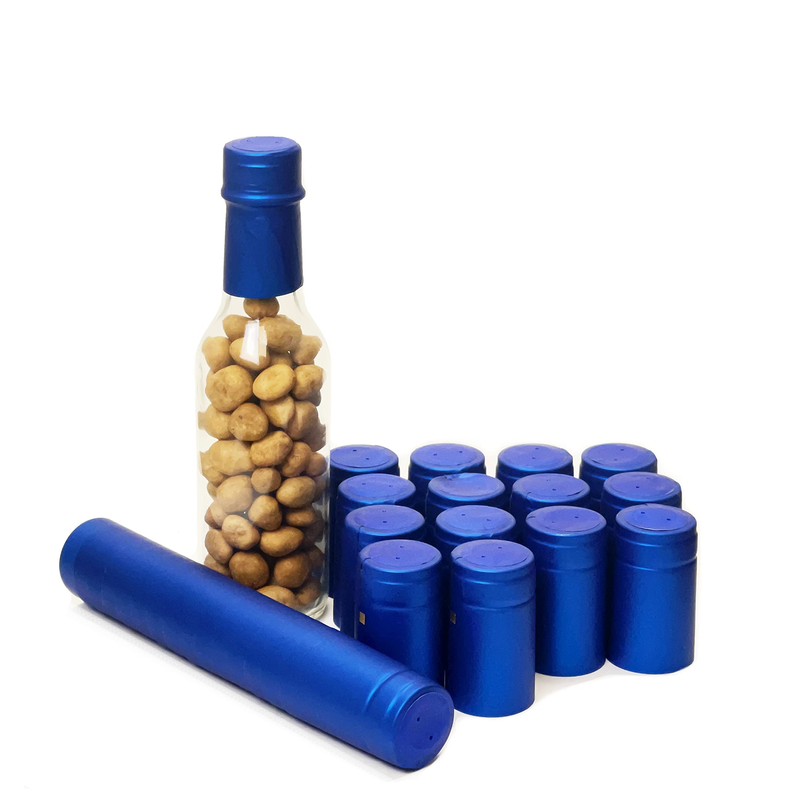 nicebottles Shrink Capsules for 5 oz Woozy Bottles, Cobalt Blue