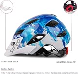 SIFVO Kids Bike Helmet 5-14 Adjustable Lightweight 50-57cm with Visor view 2