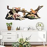 RoyoLam Chameleons Wall Decal Nursery Lizard Animal Wall Sticker Removable Peel and Stick Waterproof Wall Art Decor Stickers for Kids Baby Classroom Preschool Living Room Playing Room Bedroom School