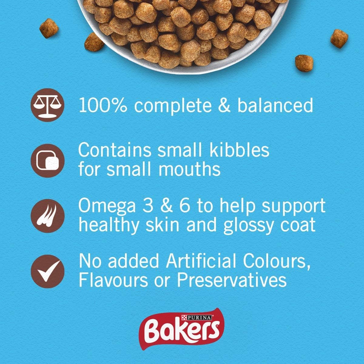 Bakers Meaty Meals Small Dog Dry Dog Food Chicken 1kg (Pack of 4), 250 g (Pack of 4) - Image 5