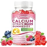 Calcium Citrate Gummies 1200mg with Vitamin D3 & K2 Supplements for Women & Men, High Absorption Calcium Gummies Plus Magnesium, Zinc for Strong Bones & Immune Support Mixed Berry Flavor