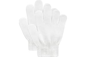 DOOVID Kids Knit Gloves Full Fingers Winter Gloves for Little Boys Girls Stretchy Warm Magic Gloves Age 5-11