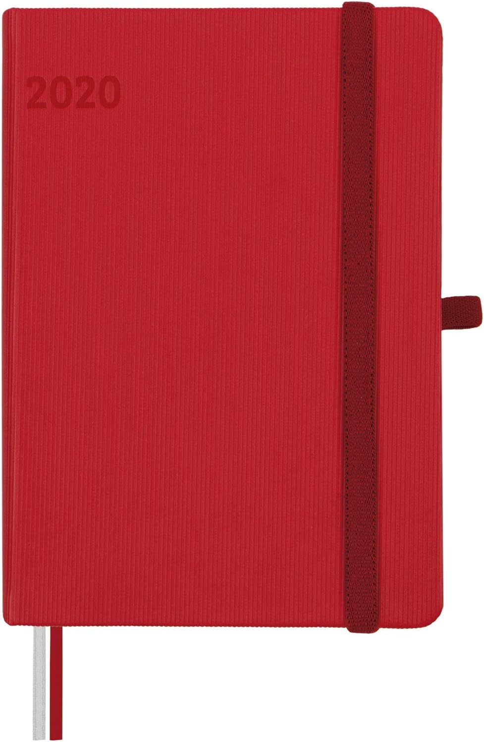 Finocam - Agenda 2020 Week View Landscape Minimal Texture Catalan Red, Horizontal week to view
