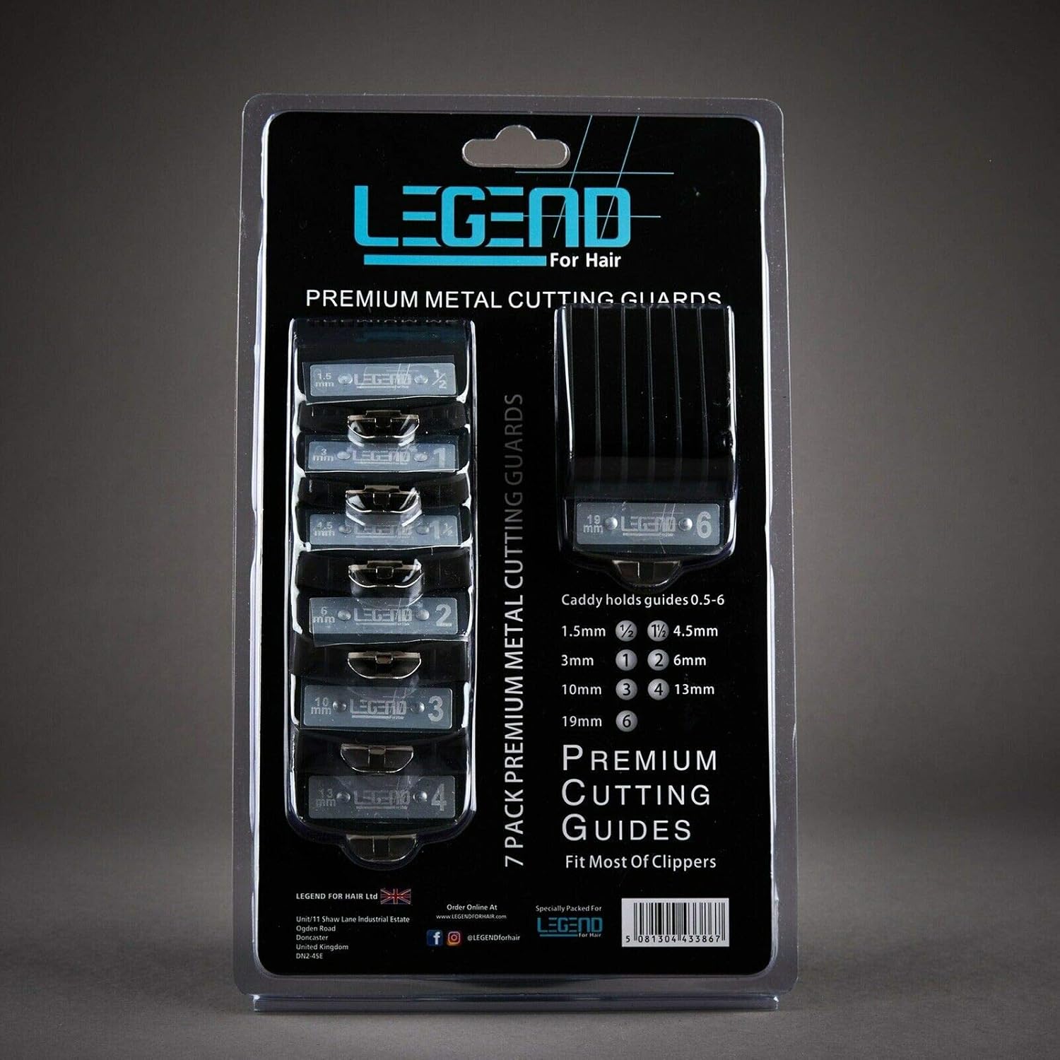 wahl professional cutting hair clipper premium guides caddy combs guards 8 pack