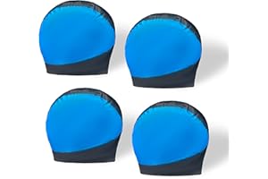 FSGRICH Tire Covers Set of 4, Waterproof Anti-UV Tire Covers Universal Fit for RV Trailer SUV Truck Jeep Camper (Oceanblue,24"-26")