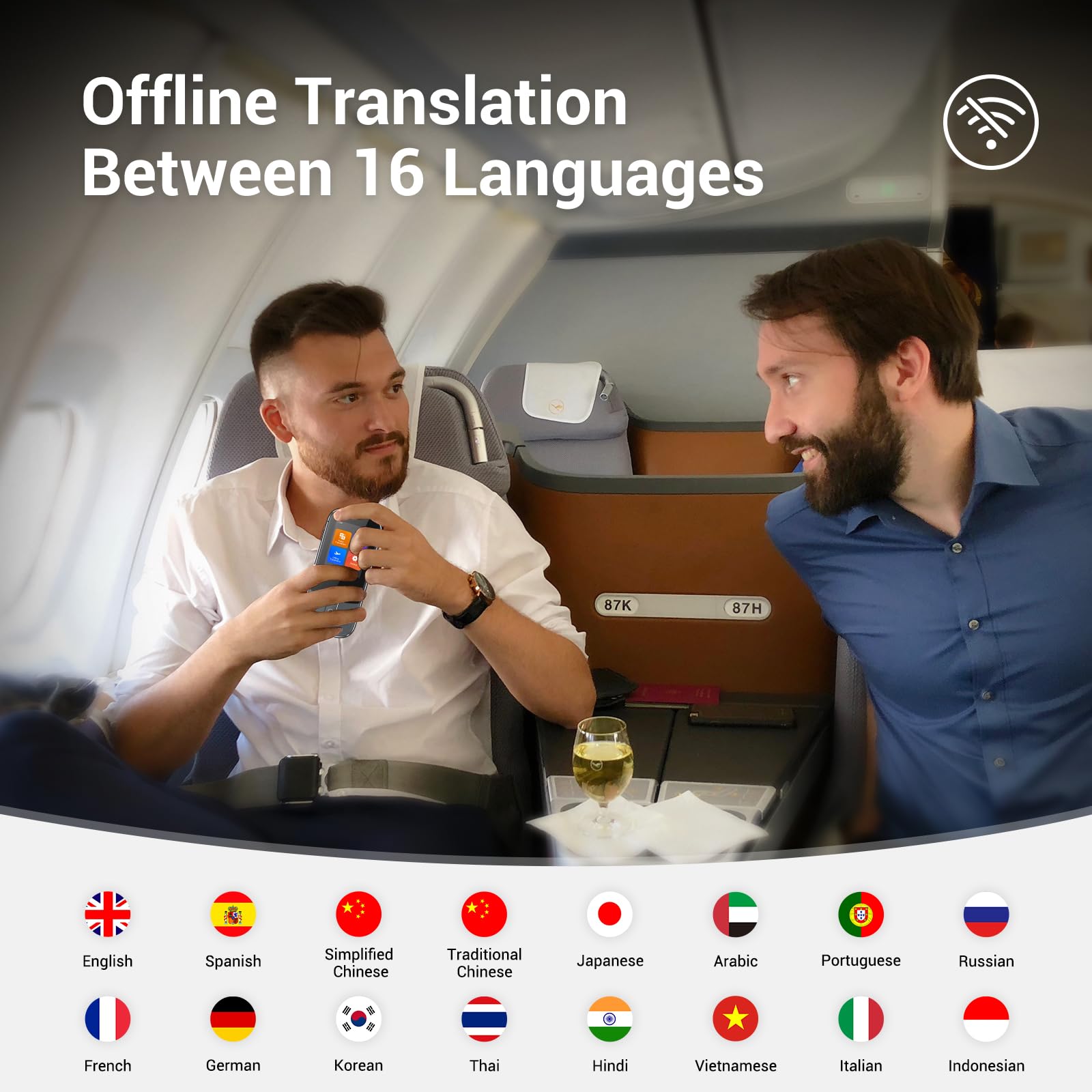 Offline Language Voice Translator Device W09 PRO for 144 Languages and Accents Photo Translation No WiFi Internet Needed for Travel Business W09 Grey